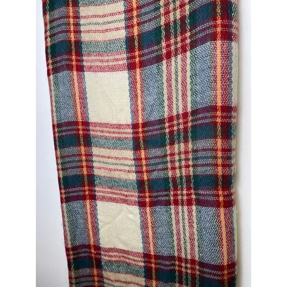 Plaid Blanket Scarf Cozy Chic Flannel Soft Wrap Fall Fringe Shawl Academia - Picture 7 of 11